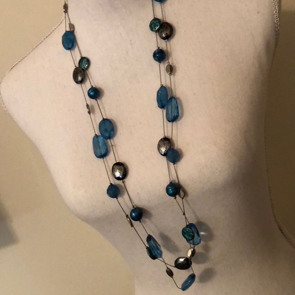 Long NY&Co Turquoise & Silver Necklace